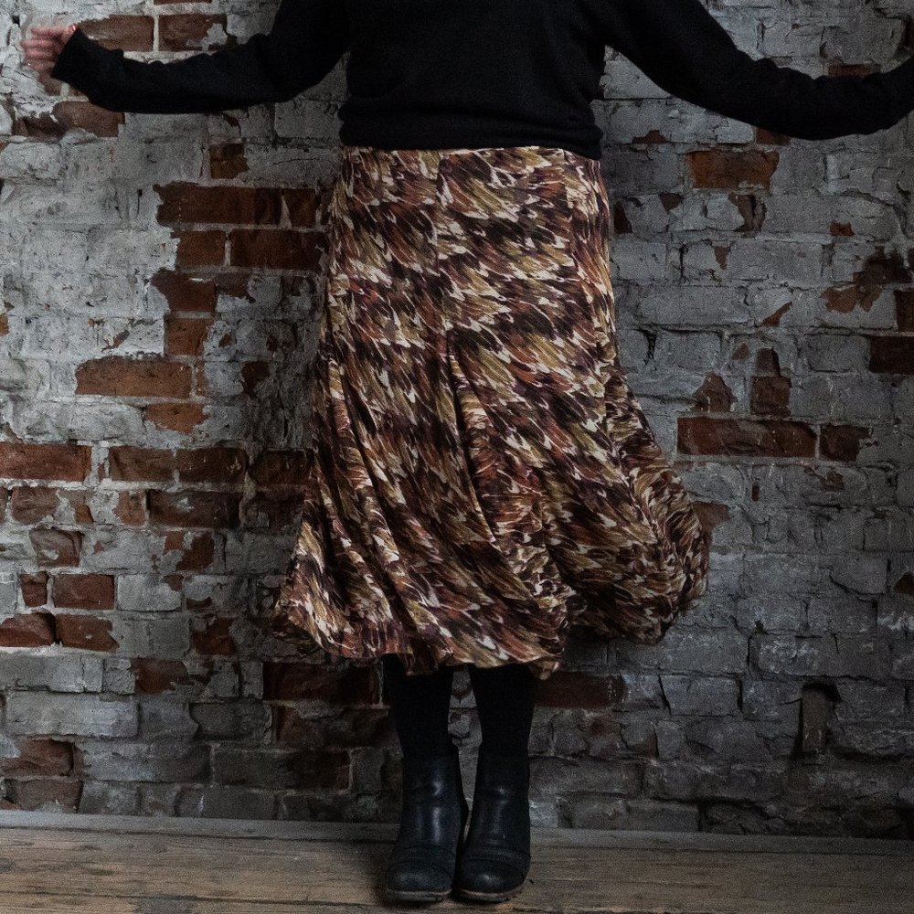 Ruby Rd Multi Colored Neutral Flowy Skirt